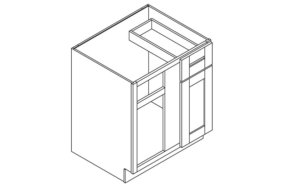Blind corner base cabinet