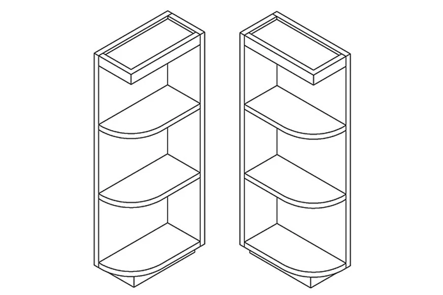 Base end shelves, left or right