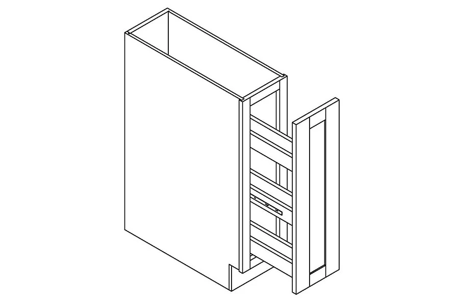 Pullout spice cabinet