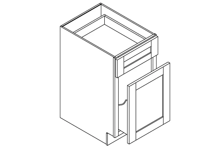 Pullout wastebasket cabinet