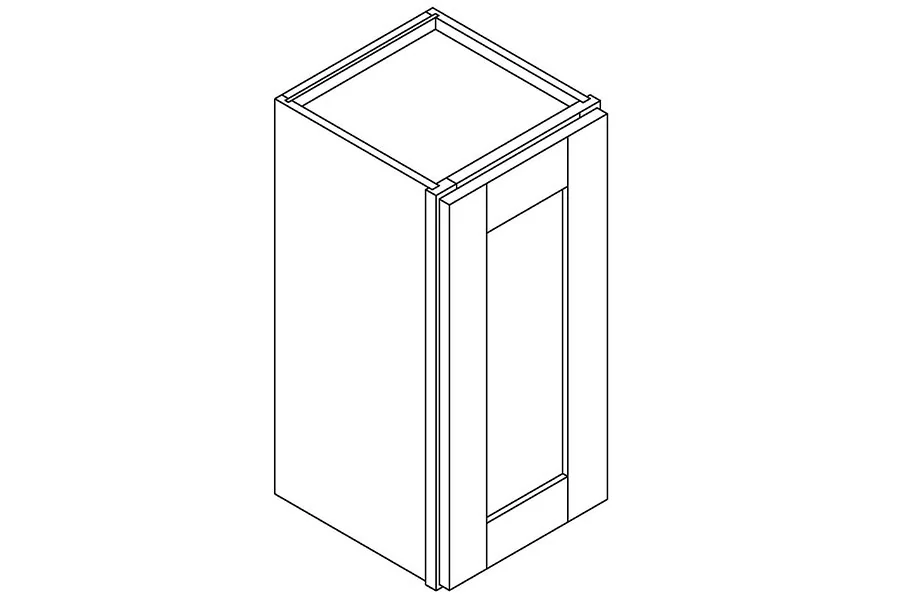 Single-door wall cabinet