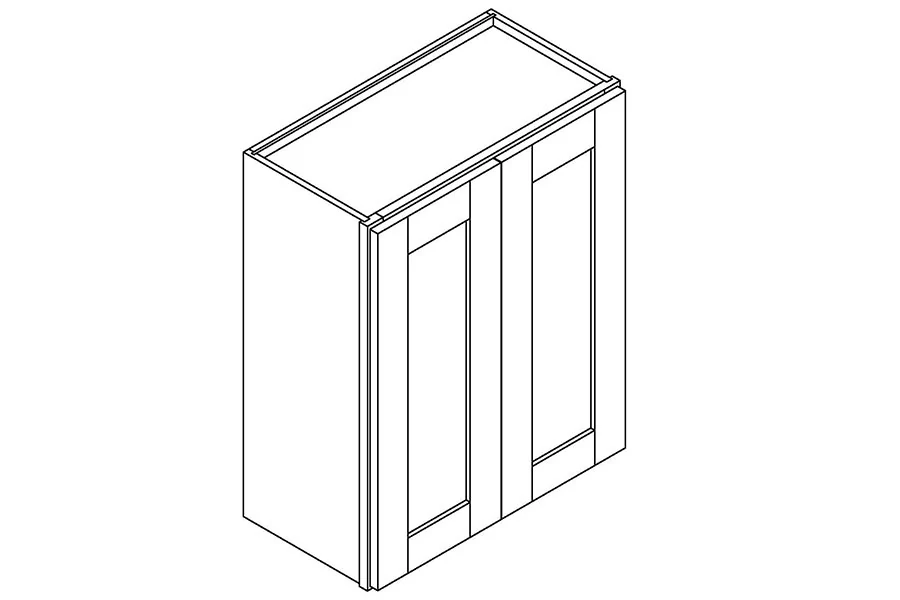 Double-door wall cabinet