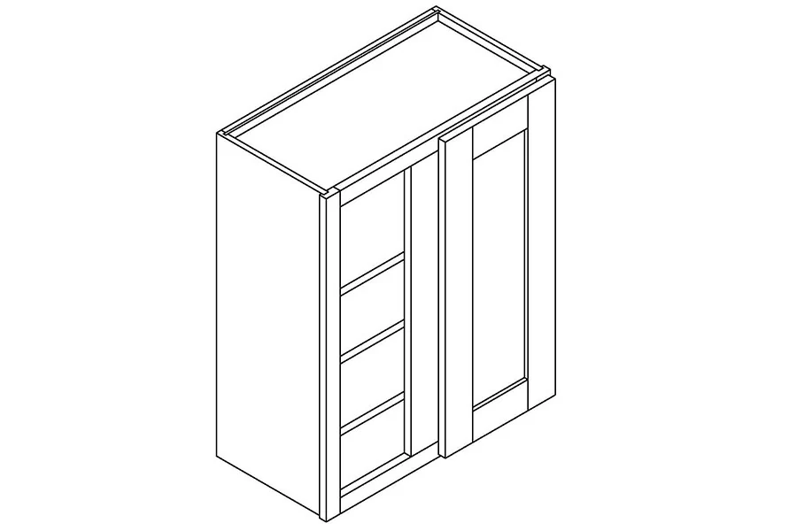 Blind corner wall cabinet