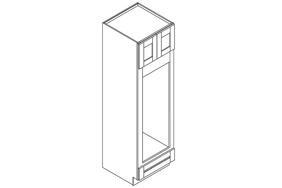 Deep double-oven cabinet