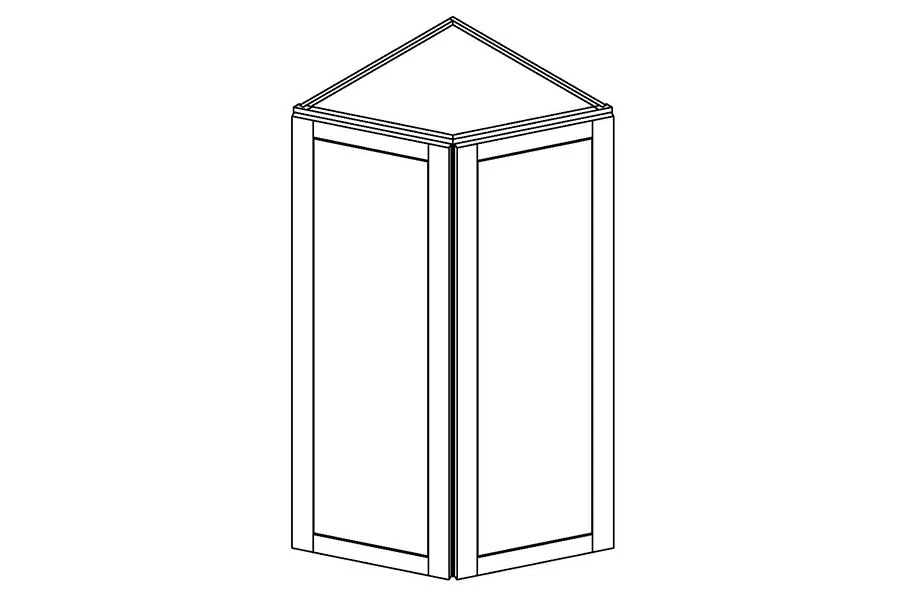 Corner wall end cabinet